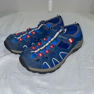 Merrell Hydro H2O Hiker Blue Red Kids Hiking Sandals Size 3